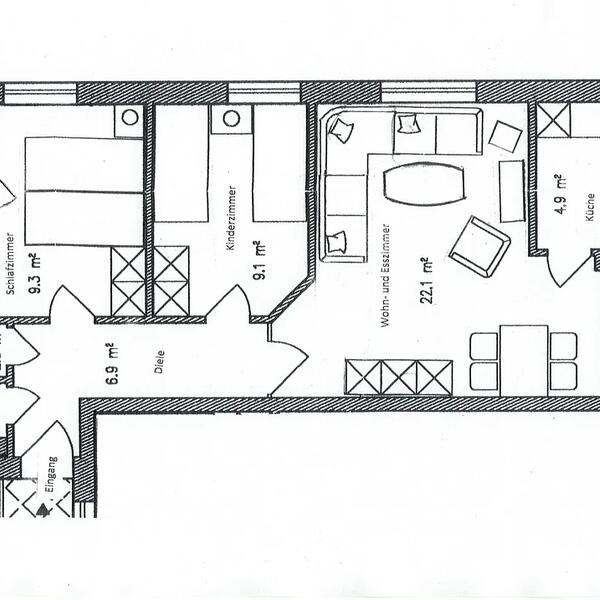 Grundriss der Wohnung