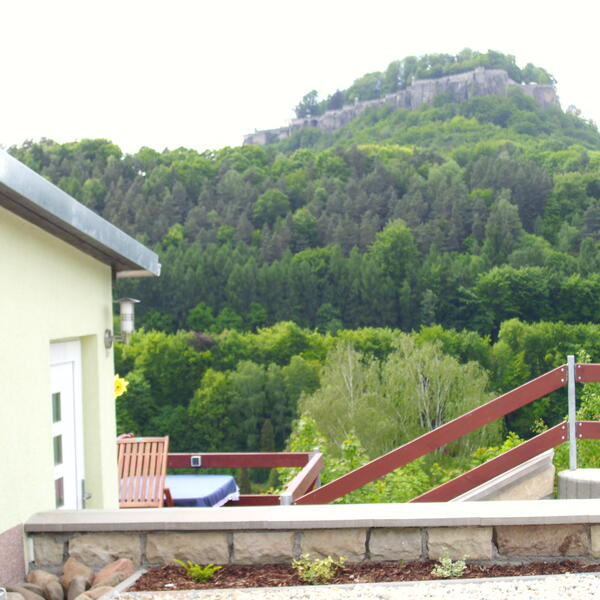 Haus Panoramablick für 2 bis 4 Personen - mit Blick zur Festung Königstein