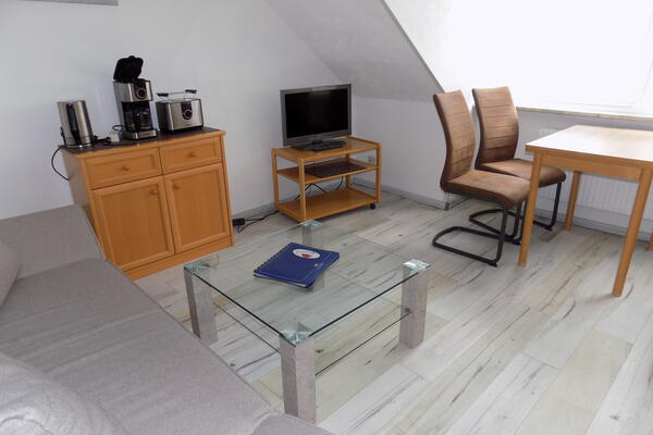 App. Dünenblick Wohnzimmer