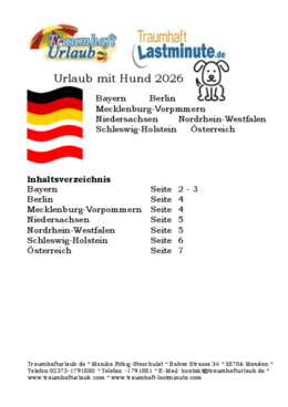 Urlaub mit Hund 2026